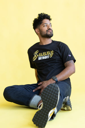 SUNNY DETROIT BLACK CHAMPION TEE