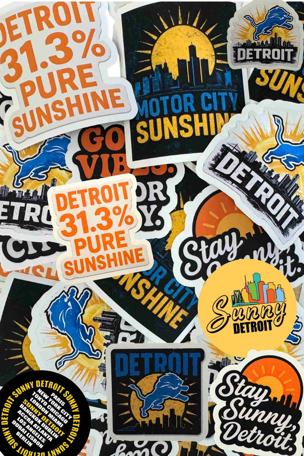 SUNNY DETROIT STICKERS