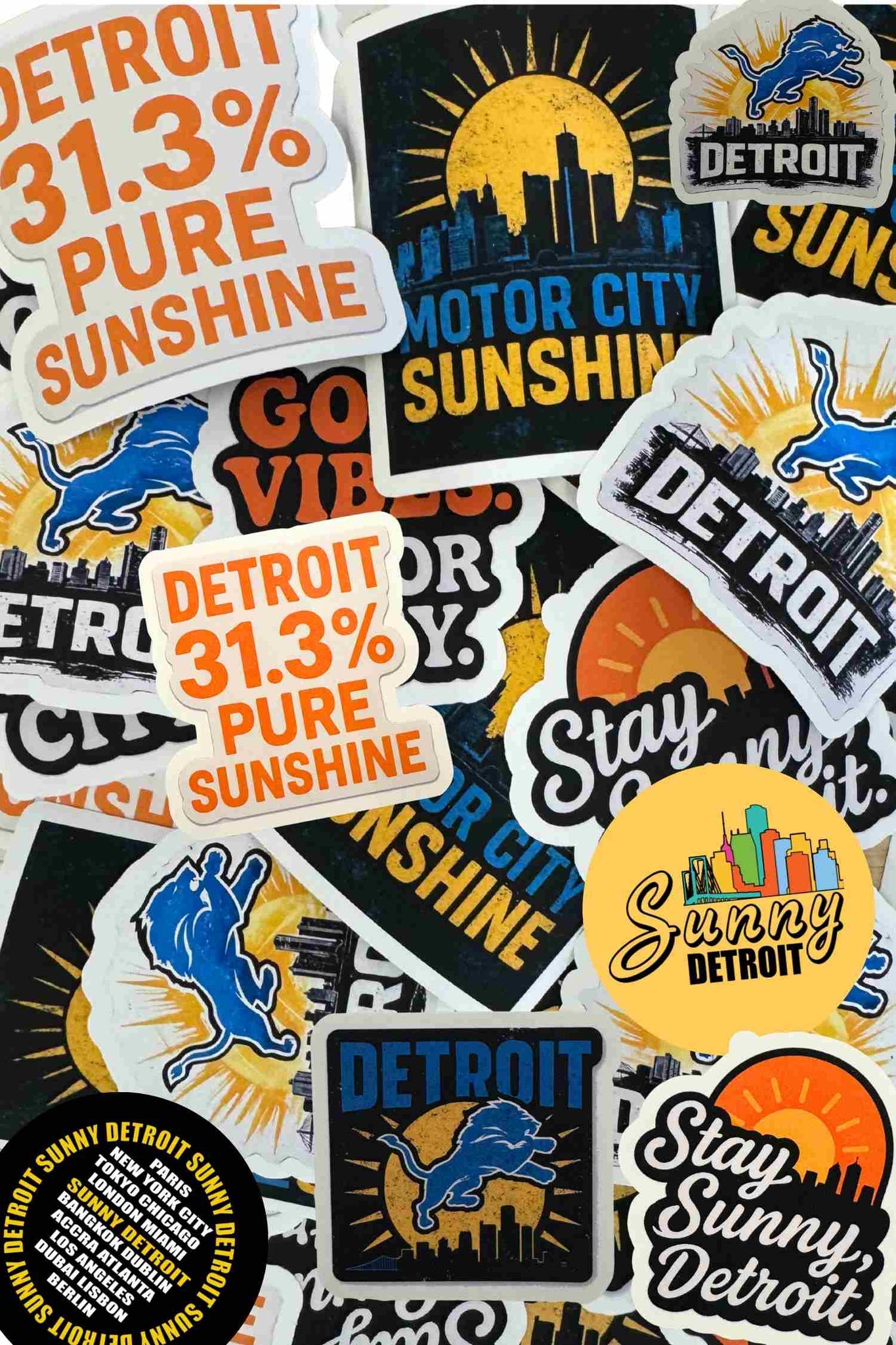 SUNNY DETROIT STICKERS